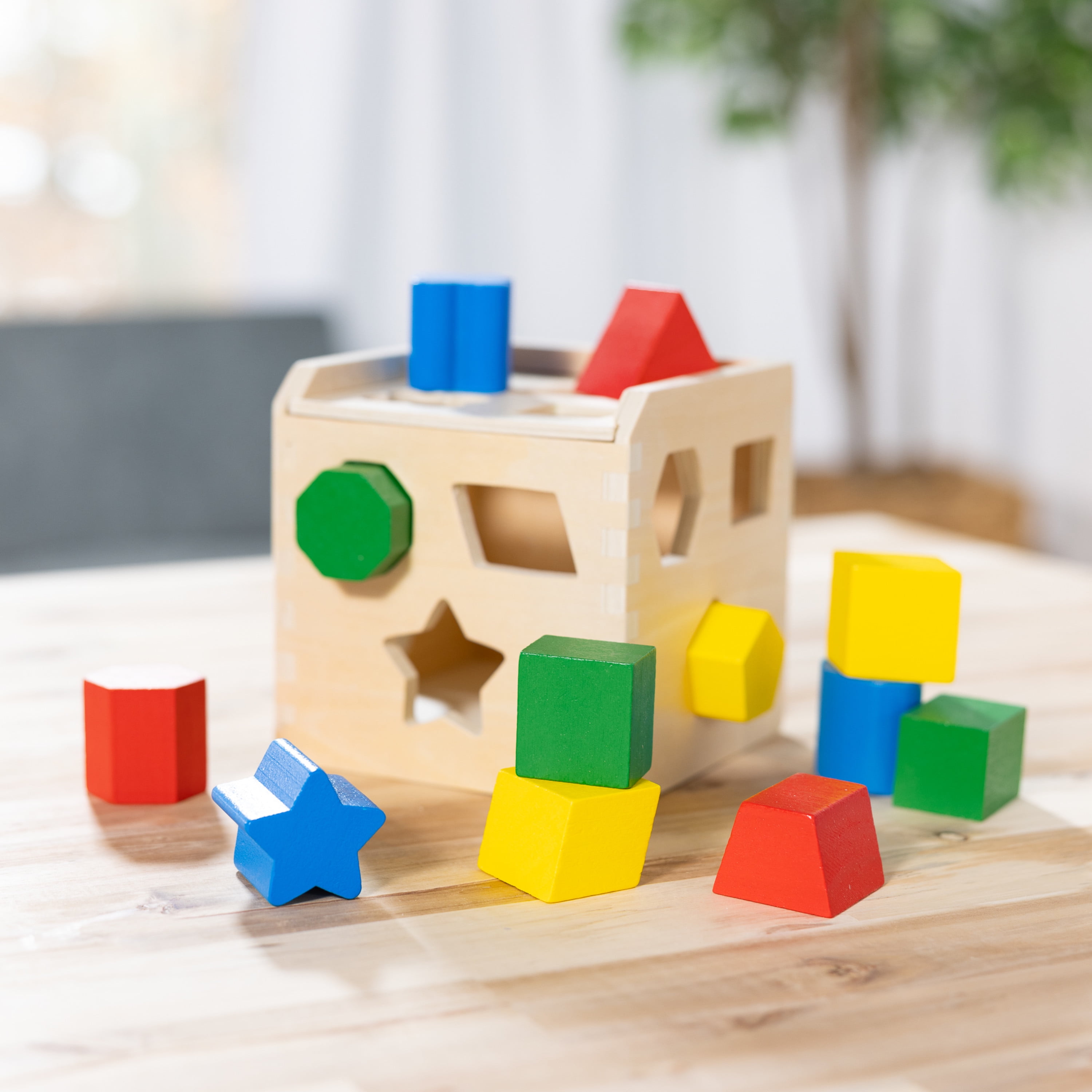 Melissa and doug wooden shape sorter new arrivals