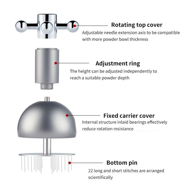 VONKY Coffee Stirrer Stainless Stirring Tool Distributor with Lid Distribution Portafilter Leveler for Kitchen Office Silver 53mm