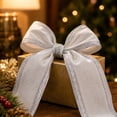 thumbnail image 7 of VAIFTILNO Christmas Velvet Wired Ribbon, 4" Embossed Merry Christmas Border Fabric Ribbon for Tree, Wreath, Gift Wrapping, Home Decor (More Colors), 7 of 7