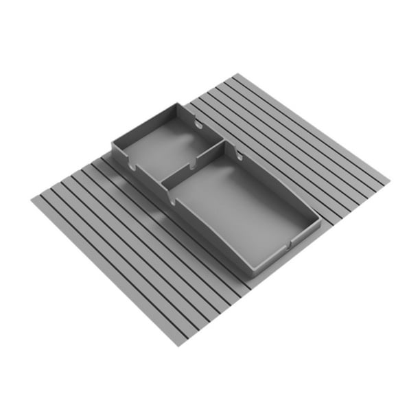 Reposabrazos de sofá, portavasos de silicona, portavasos para sofá, portavasos para bebidas gris