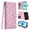 PINK LEOPARD, variant on The Infinity Series Leather Wallet Case For Iphone 12 6.1 12 Pro 6.1 - Pink Leopard