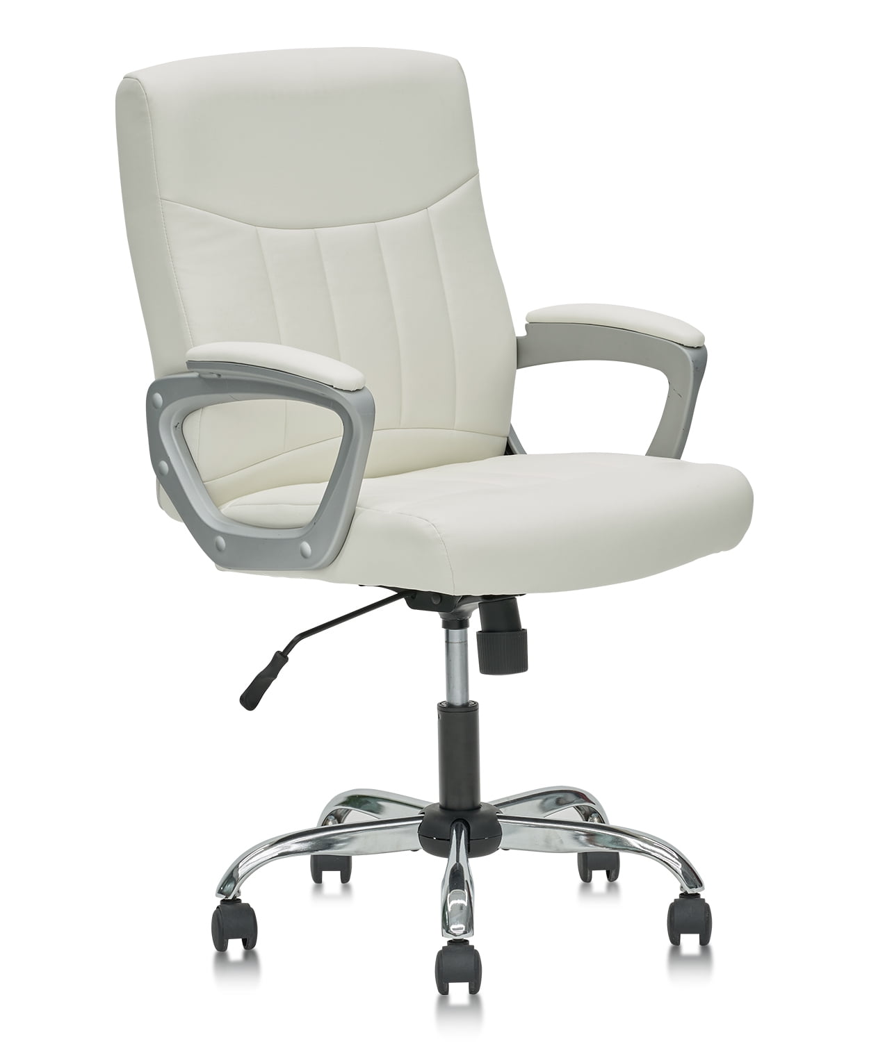 Office Swivel PU Leather Chair Padded Seat Computer Desk Chair Adjustable Height 