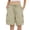 Khaki, variant on Cargo Shorts for Womens Plus Size Wide Leg High Waist Baggy Dressy Short Trousers with Pockets