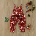thumbnail image 2 of Generic Toddler Girls Christmas Sleeveless Cute Prints Romper Jumpsuit With Pocket Clothes for Holiday Christmas Party（18-24 Months Red）, 2 of 6