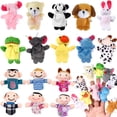 thumbnail image 1 of WORGEOUS 16pcs Marionetas de dedo de felpa suave Set Animales Familiares Juguetes lindos para niños Hora de juego Tiempo de juego (Patrón aleatorio), 1 of 9