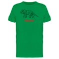 thumbnail image 1 of Triceratops Red Caption Tee Men's -Image by Shutterstock, 1 of 1