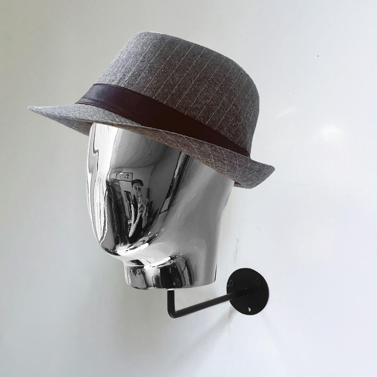 Hat Rack Wall Mounted Model Mannequin Head Metal Decorative Hanger Display Stand