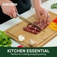 thumbnail image 7 of Kikcoin Bamboo Cutting Boards for Kitchen, with Deep Juice Groove and Inner Handle, XL, 17.6" x 12", 7 of 7