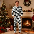 thumbnail image 5 of Lorytime Valentines Couple Pajamas Matching Sets Vacation Heart Crewneck Long Sleeve Tops Pants with Pockets Mens Homewear, 5 of 8