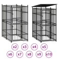 thumbnail image 6 of vidaXL Outdoor Dog Kennel Steel 19.8 ft², 6 of 8