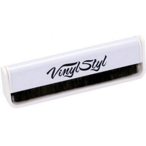 Vinyl Styl Anti-Static Carbon Fiber Vinyl Record Cleaning Brush, White