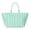 Light Green, variant on Women Striped Canvas Tote Bag, Large Capacity Beach Handbag, Casual Shoulder Shopping Bag