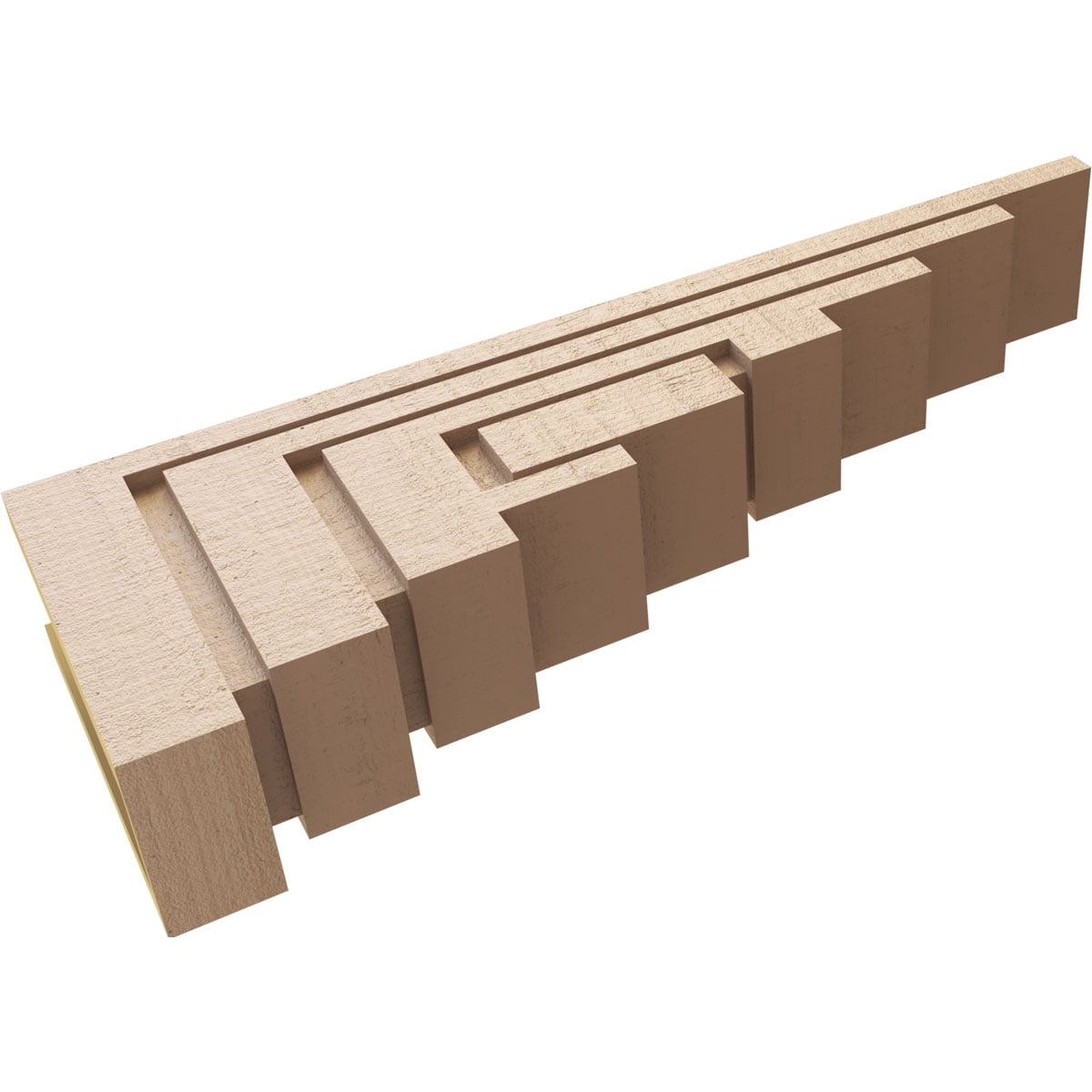 5"W x 30"D x 10"H Thin Landon Rough Cedar Woodgrain TimberThane Corbel, Primed Tan