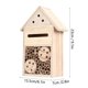 thumbnail image 5 of Casa de abejas para jardín, casa de madera al aire libre, refugio para insectos de madera, caja nido, decoración, mano de obra exquisita, hermosa y exquisita, 5 of 5
