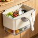 thumbnail image 1 of Cubo de basura de cocina montado en pared con raspador, bote de residuos sin perforación, cubo de compost compacto e impermeable para encimera de cocina o montaje en pared, capacidad de 4 litros, 1 of 9