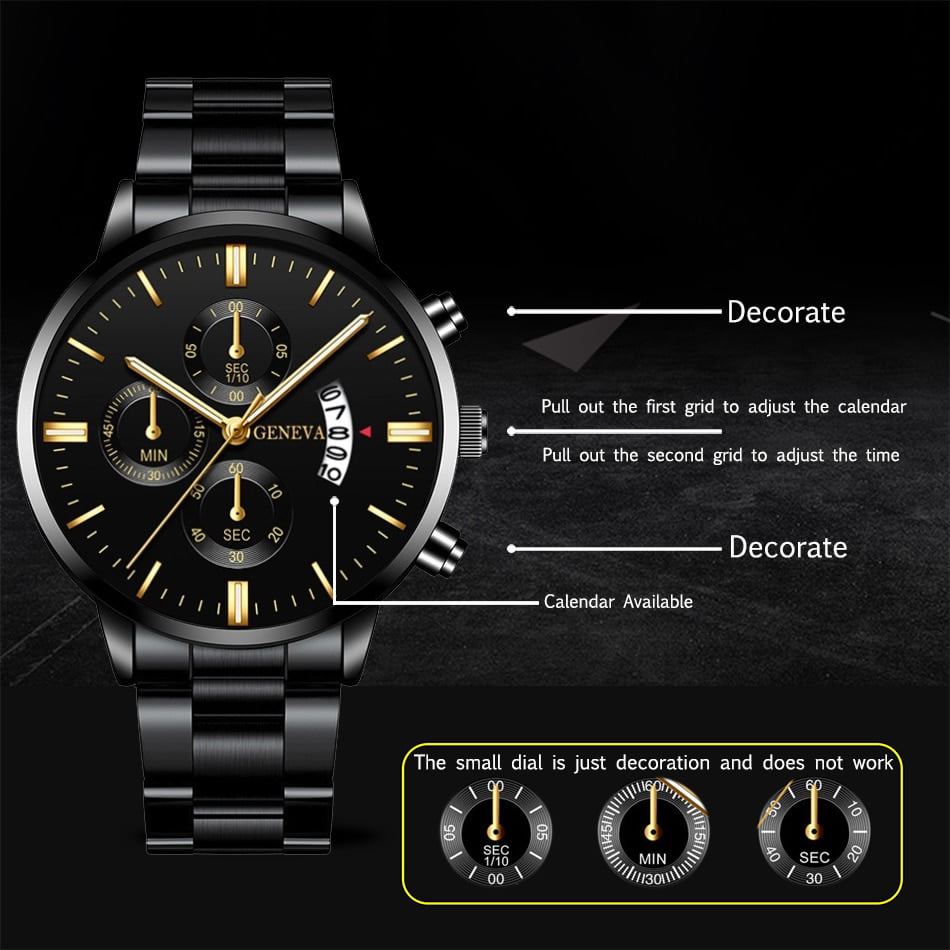 Black Grid Luxury Watch Band