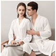 thumbnail image 2 of Albornoz para hombre Pareja Pijama fino para mujer Manga tres cuartos, 2 of 5