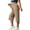 Beige, variant on Plus Size Capri Pants for Women Wide Leg Drawstring Yoga Lounge Trousers Casual Elastic Waist Crop Pants with Pocket 1X-5X
