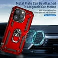 thumbnail image 5 of Entronix Heavy Duty Case Designed for iPhone 15 Pro, Rotating Ring Protective Cover, Red, 5 of 7