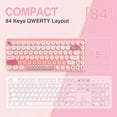 thumbnail image 4 of AJAZZ 308i Color Gradient Wireless Keyboard and Mouse Set, Retro Typewriter Keyboard with Cute Theme Round Keycaps for Mac/Windows/PC/Laptop-Pink set, 4 of 8