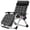 Dark gray, variant on Bronkige Foldable Zero Gravity Chair with Removable Cushion, Support 440lbs for Poolside Beach, Adjustable Patio Reclining Chair with Headrest & Cup Holder, Folding Adult Chair for Indoor Outdoor