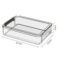 thumbnail image 4 of CSChome Transparent Storage Box Transparent Document Organizer Box Comfortable Grip Handle See-through Storage Container, 4 of 5