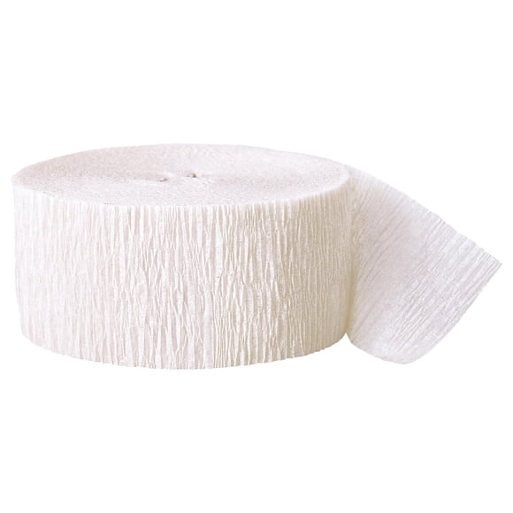 Banderole en crêpe blanc, 81 pieds