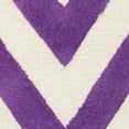 thumbnail image 6 of SAFAVIEH Cambridge Kaitlyn Zig Zag Stripes Wool Area Rug, Purple/Ivory, 2'6" x 4', 6 of 7