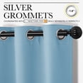 thumbnail image 4 of DweIke Thermal Insulated Grommet Blackout Curtains for Bedroom,2 Panels,42"x63",Blue, 4 of 8
