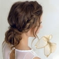 thumbnail image 2 of Unique Bargains 1 Pc Bow Ribbon Duckbill Hair Clips Coffee Color, 2 of 5