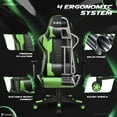 thumbnail image 5 of Homall Gaming Chair Office Chair High Back Computer Chair Leather Desk Chair Racing Executive Ergonomic Adjustable Swivel Task Chair with Headrest and Lumbar Support, Green, 5 of 7