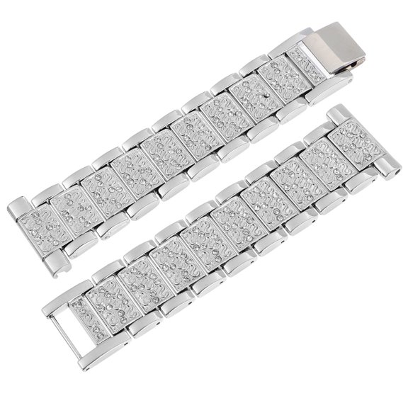SEWCHICS Elegant Plated Rhinestone Watch Band with Handmade Metal Craftsmanship for Stylish Wristwear
