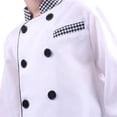 thumbnail image 6 of oqasdz Baby Boy Outfits Kids Chef With Hat And Apron Dress Up For Baking Cooking Class Party Cook Theme Event Stage Show Chef Coat Outfit, 6 of 7