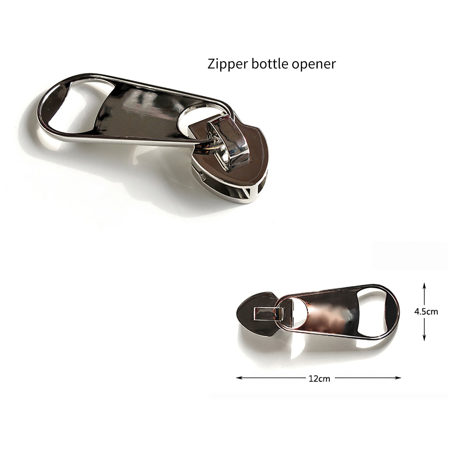 Multi-Purpose Bottle Opener with Creative Silicone Zipper Design