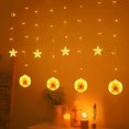 thumbnail image 1 of 3Meter Led Fairy Light Garland Ramadan EID Mubarak 12 Moon/Star Lamp 220V EU Islam Lights Curtain Decorations for Home Window, 1 of 4