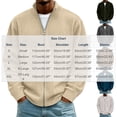 thumbnail image 4 of Men Full Zip Knit Cardigan Sevevn Long Sleeve Ribbed Stand Collar Sweater Jacket With Dual Side Hand Pockets Loose Fit Outerwear For Daily Casual And Travel Occasions, 4 of 8
