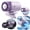 Purple, variant on LC-dolida Silent Clip on Fan, Car Fan with Semi-refrigerated & LED Display, 2000mAh Long Battery 199 Speeds Adjustable, 360° Rotation for Car Desk Backseat Travel Camping Stroller Use (White)