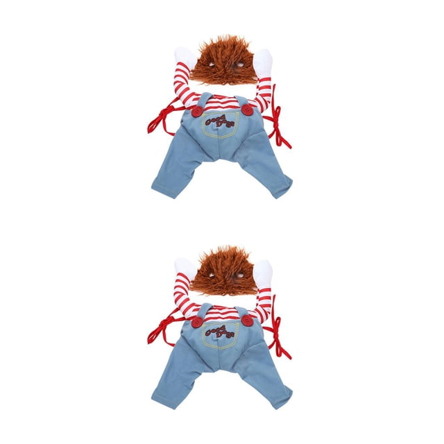 Billuyoard Disfraz de perro Daga Jeans Ropa para perros Brazos acolchados Monos transpirables para mascotas Fiesta de Navidad de Halloween Type1 NO1