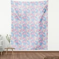 thumbnail image 4 of Ambesonne Spring Fabric by the Yard Upholstery, Pastel Colored Leaves Art, 1 Yard, Soft Pink and Pale Azure Blue, 4 of 5