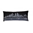 thumbnail image 2 of 35" Black Minneapolis Nighttime Skyline Lumbar Decorative Pillow, 2 of 3