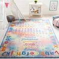 thumbnail image 3 of SAFAVIEH Kids Playhouse Alphabet Numbers Shapes Machine Washable Area Rug, Blue/Orange, 6'7" x 9', 3 of 13