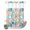 Blue, variant on No Hook Shower Curtain, Coastal Beach Shower Curtains for Bathroom with See Through Top Window, Nautical Summer Coral Starfish Shell Waterproof & Washable Bath Curtain Narrow 54"x78"