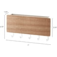 thumbnail image 5 of Organizador de pared magnético - Ganchos para llaves y bandeja para almacenamiento Acero + Madera Una caja colgante de almacenamiento multifuncional blanca 18 * 9,6 * 2,6 cm, 5 of 5