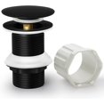 thumbnail image 1 of Tapón de lavabo de prensa universal sin rebosadero Filtro de fregadero negro Tapón emergente Tapón de desagüe de latón resistente a la corrosión antibloqueo, accesorios para cocinas, baños, lavabos, fregaderos esquí esquí Gafas de esquí, 1 of 5
