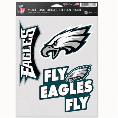 Wincraft NFL Philadelphia Eagles Decal Multi Use Fan – Pack of 3