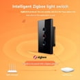 thumbnail image 3 of Interruptor Táctil Inteligente Zigbee 110-240 V, Estilo Cóncavo 2.5D, Repetidor de Señal Zigbee 3.0, Compatible con y Home, 3 Unidades., 3 of 5