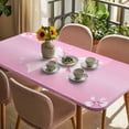 thumbnail image 3 of Valentine's Day Table Cloths for 3 Foot Rectangle Tables, Pink Bowknot Ribbon Modern Mother's Day Patio Waterproof Elastic Fitted Tablecloths, Washable Rectangular Table Cover for Camping, 3 of 8