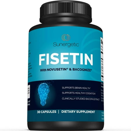 Premium Fisetin Supplement with Novusetin & Bacopa Extract to Support Memory, Cognition, Healthy Aging & Brain Health - 125mg of Fisetin Per Capsule - Fisetin Complex with Bacognize - 30 Capsules