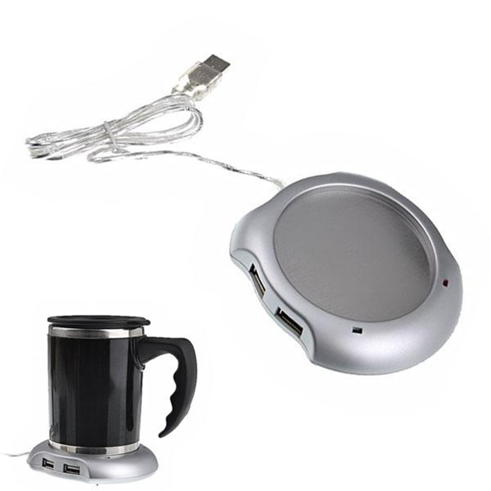 Fogcroll USB Mug Coffee Tea Cup Warmer Heater Pad with 4Port HUB for