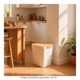 thumbnail image 4 of Bote para Basura Home Trends de Plástico Cuadrado Blanco, 4 of 4